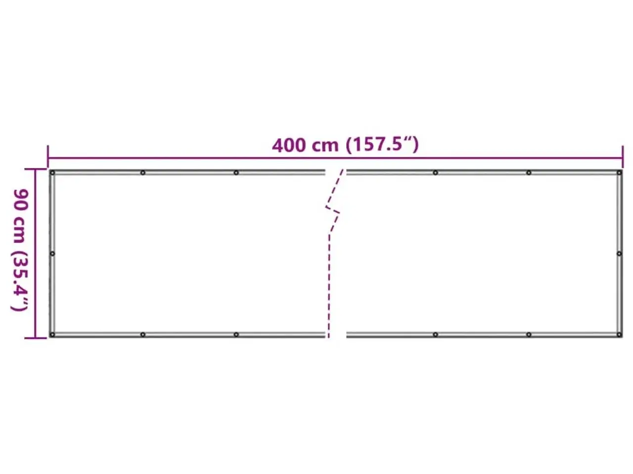 Billede 6 - Balkonafskærmning Oxford-stof 90x400 cm beige