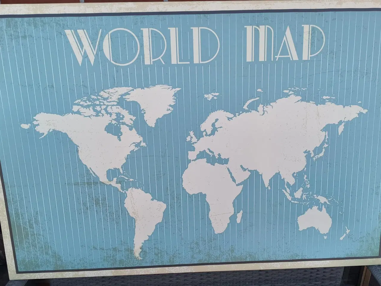 Billede 1 - NYT WORLD MAP BILLEDE, 118X78 CM