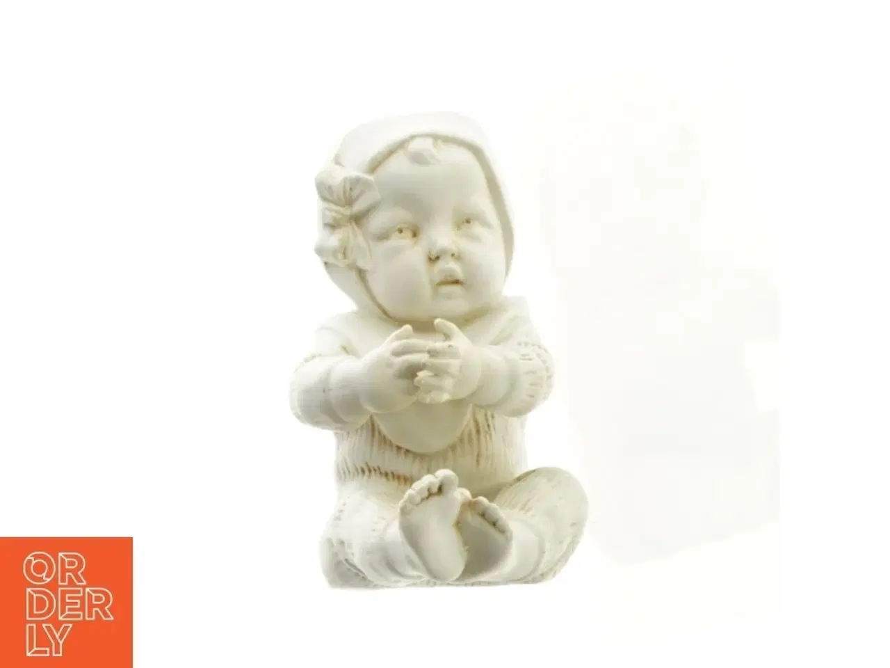 Billede 1 - Porcelænsfigur af baby (str. 12 x 6 cm)