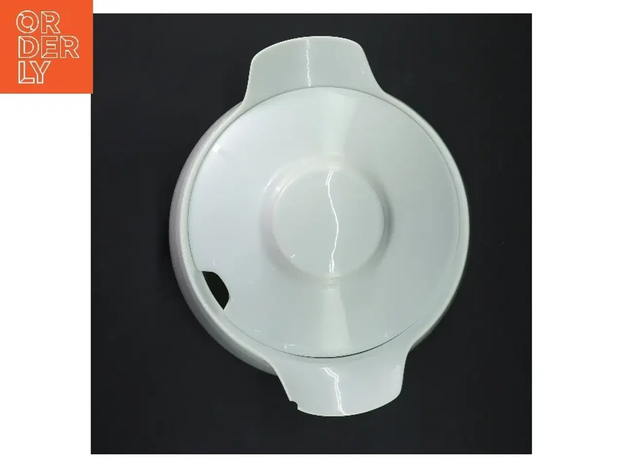 Billede 3 - Hvidpot  porcelænsterrin med låg fra B&G (str. Ø 21x h 18,5 cm)