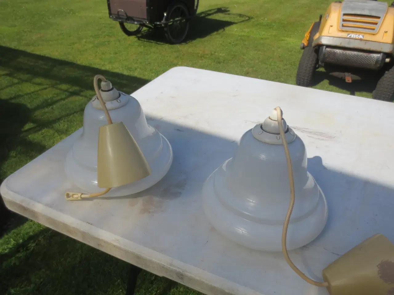 Billede 1 - 2 stk Retro Glas  Loftslamper Diameter 21 cm 