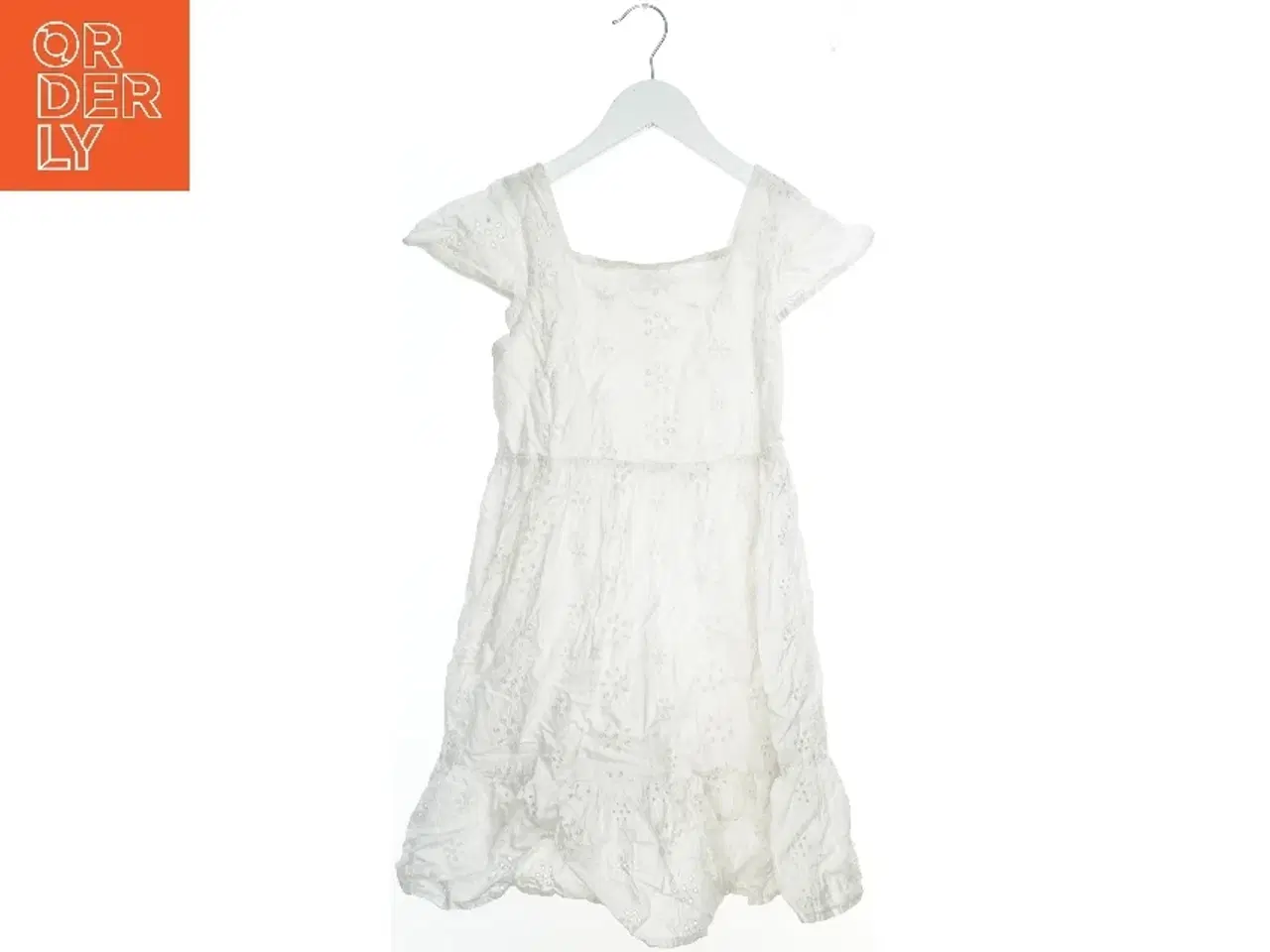 Billede 1 - Hvid kjole med broderi fra H&M (str. 140)