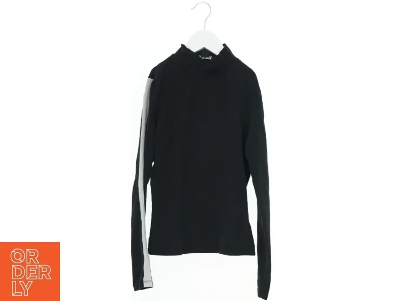 Billede 1 - Langærmet sort bluse med striber fra Monki (str. XS)