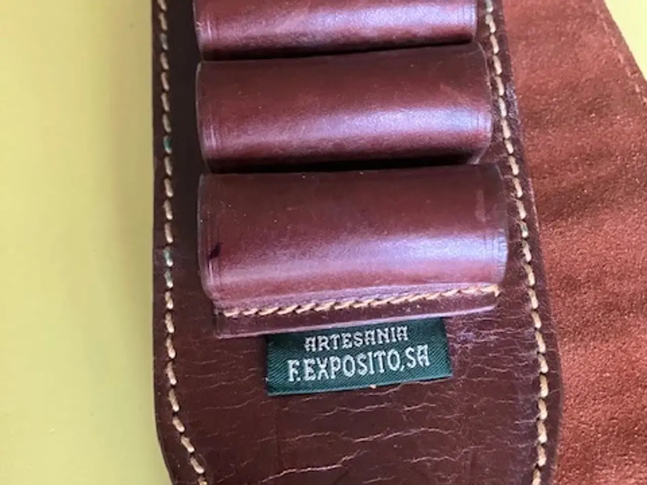 Billede 3 - Patronbælte brunt læder