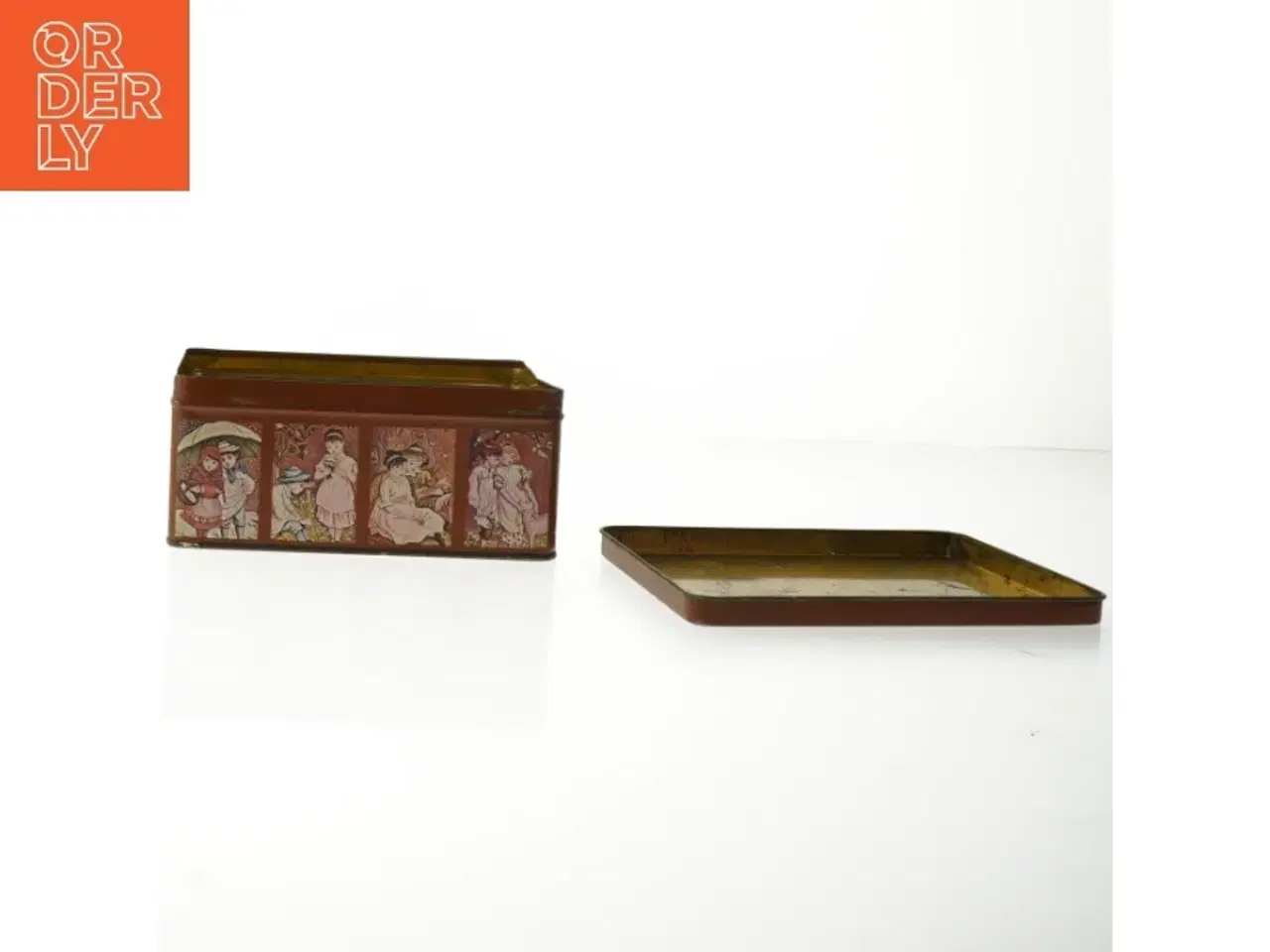 Billede 2 - Vintage metal opbevaringsdåse (str. 17x13 cm)