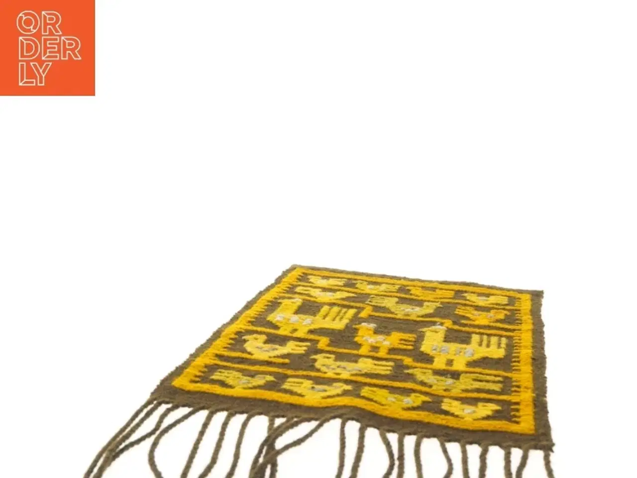 Billede 2 - Vævet Vægtæppe med fugle (str. 56x40 cm)