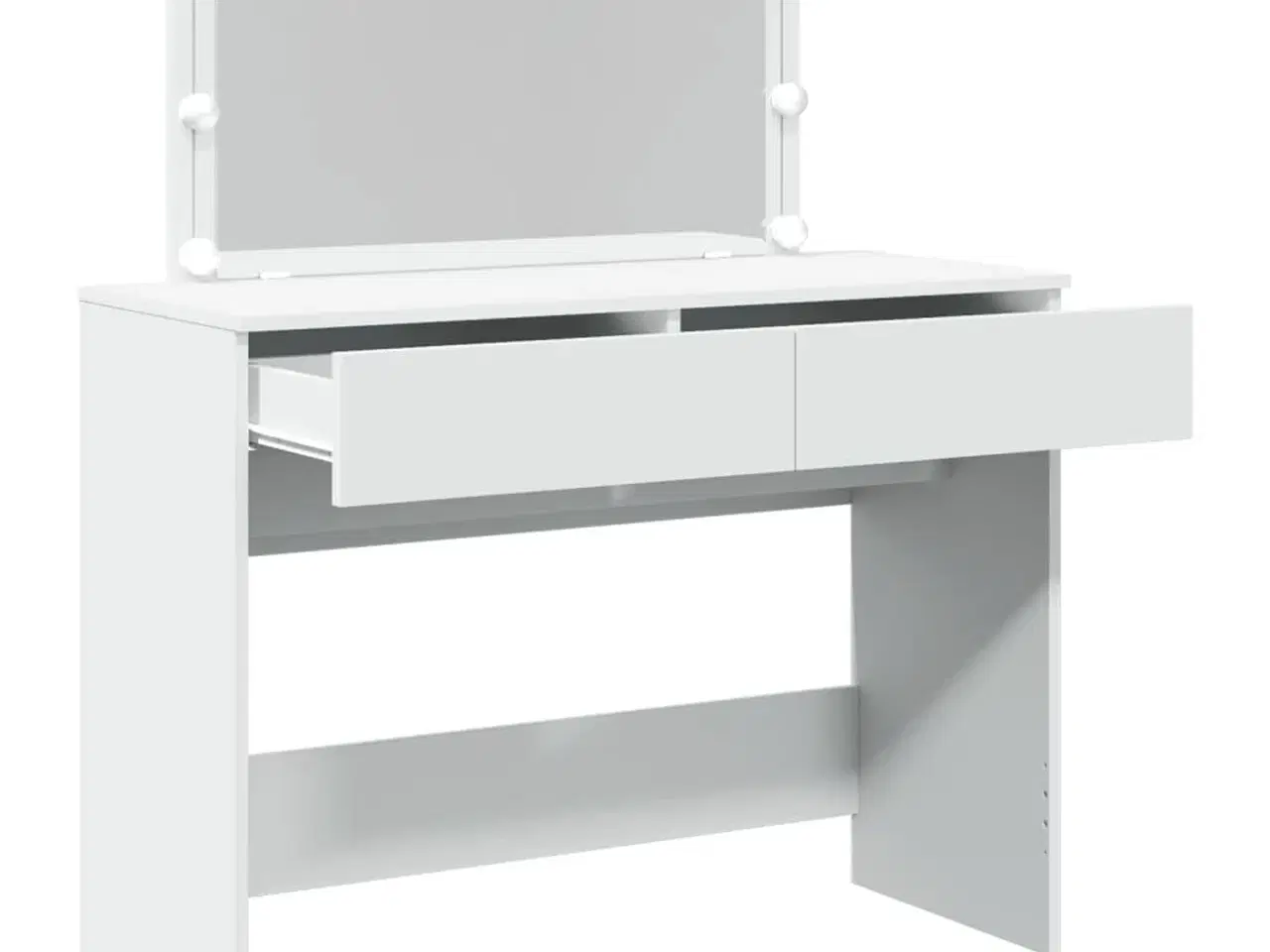 Billede 9 - Makeupbord med LED-lys 100x40x120 cm hvid