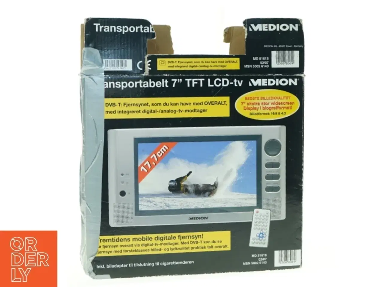 Billede 1 - Medion transportabel 7'' TFT LCD-tv fra Medion (str. 24 x 15 cm)