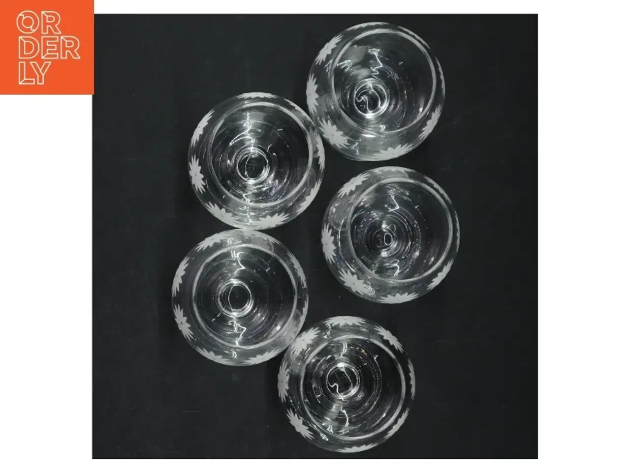 Billede 2 - Glas med blomstergravering (str. Ø 7 cm)