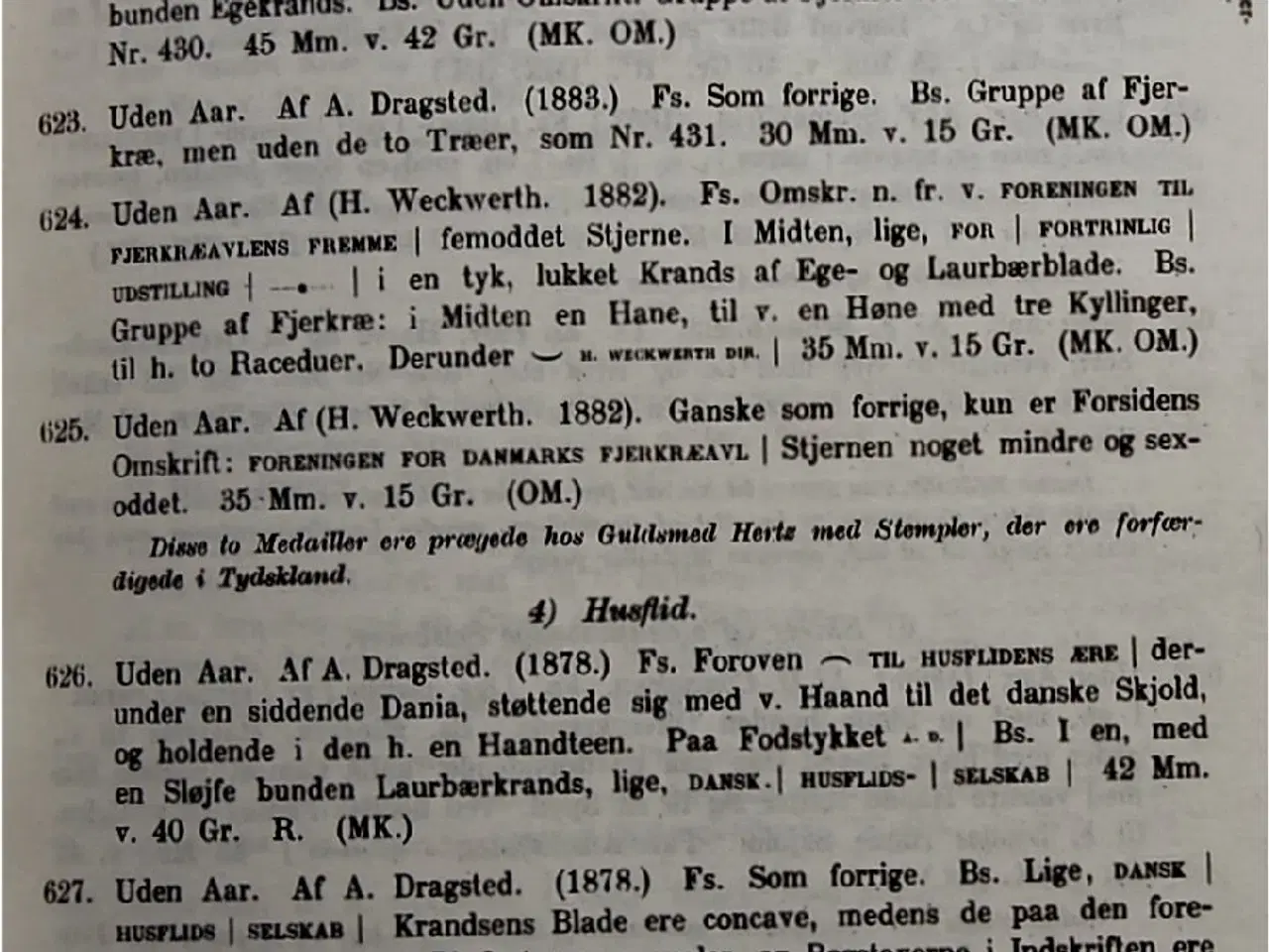 Billede 5 - DANSKE MEDAILLER OG JETONS FRA 1789-1891 