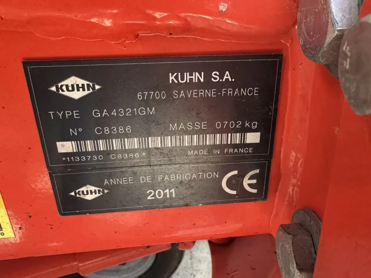 Billede 7 - Kuhn GA4321. Riven fremstår som ny. Ikke kørt mange ha.