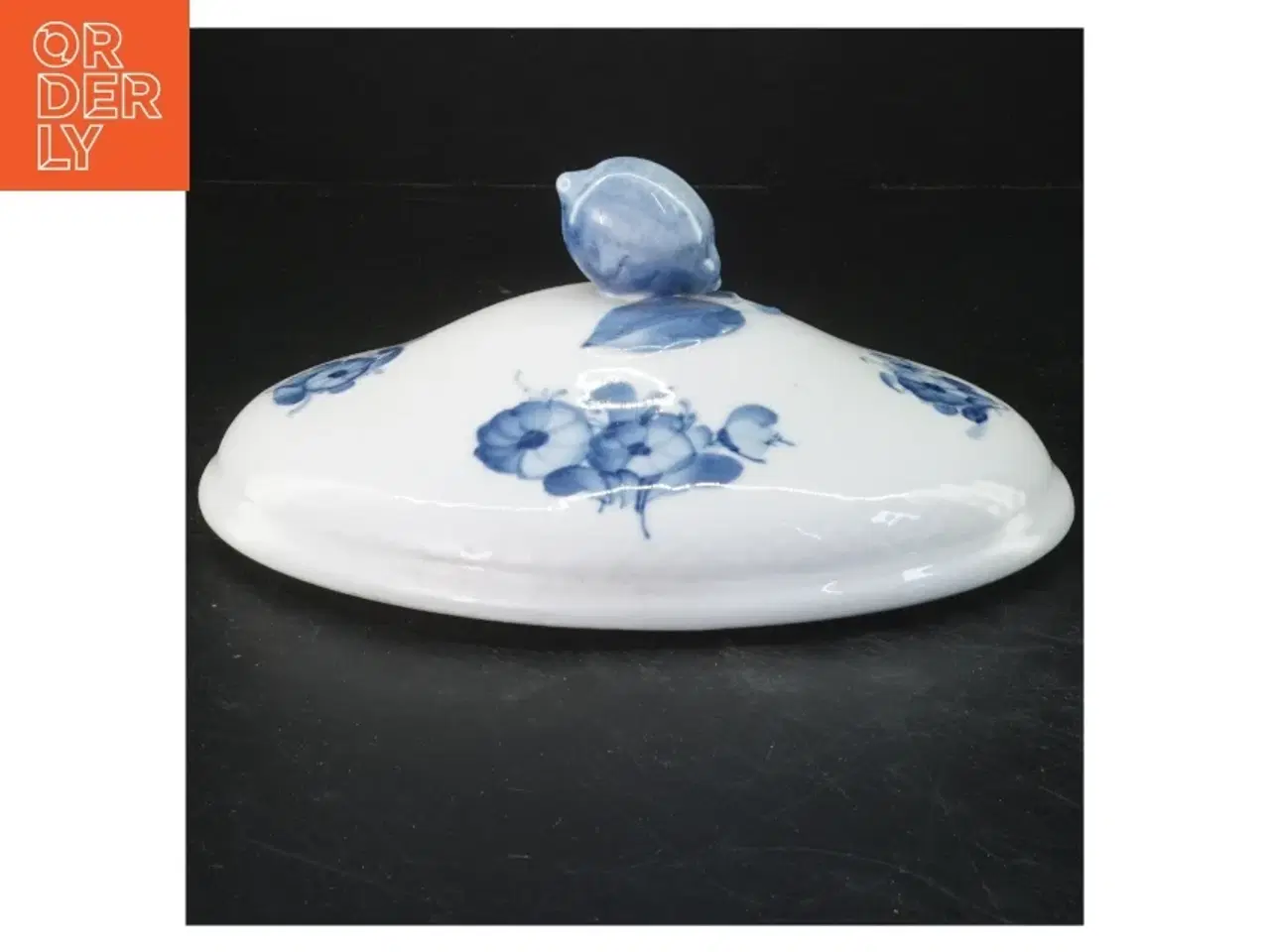 Billede 1 - Royal Copenhagen blå blomst låg (str. 23x18 cm)