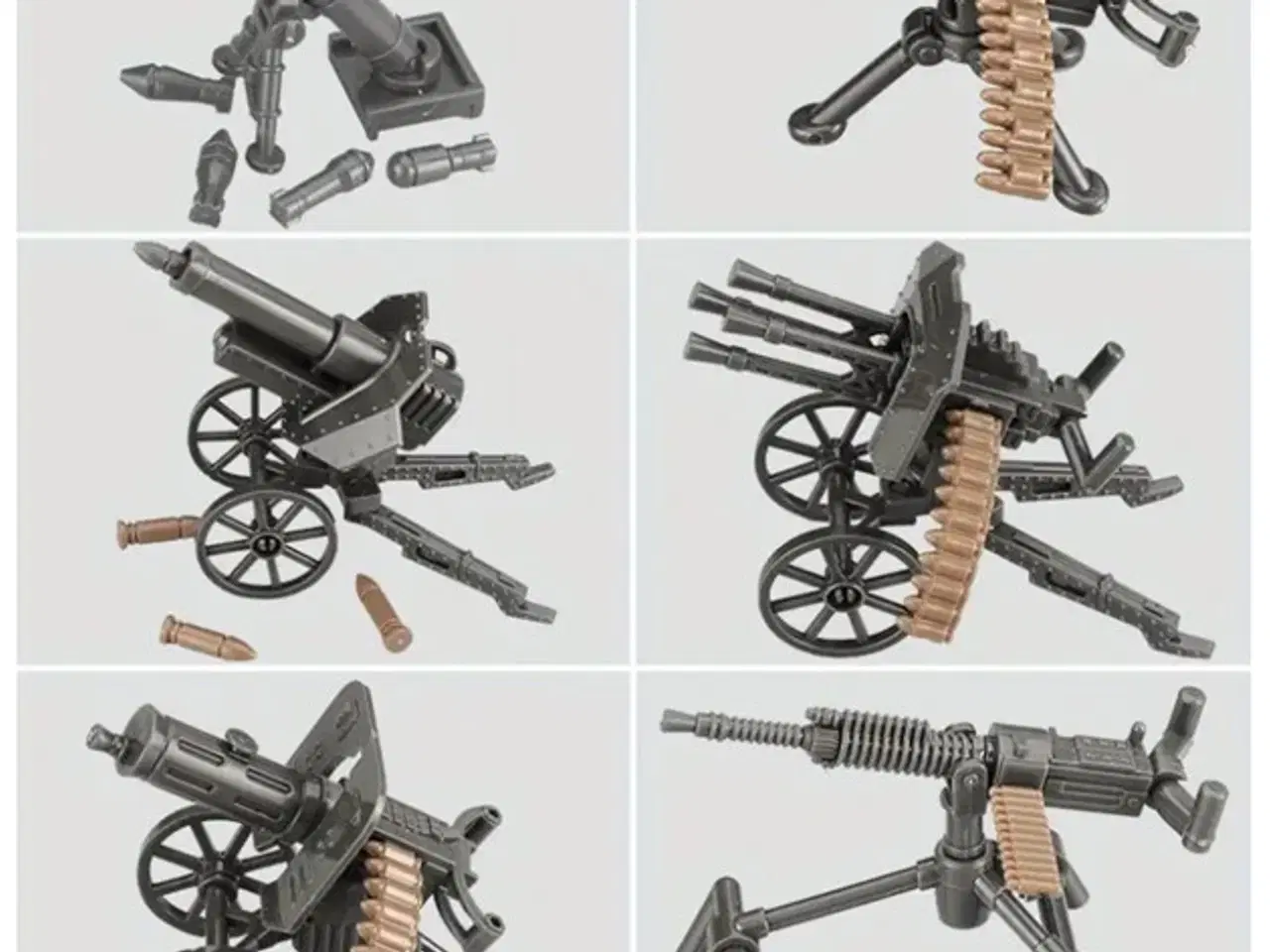 Billede 2 - Militær 6 forskellige våben i mini format