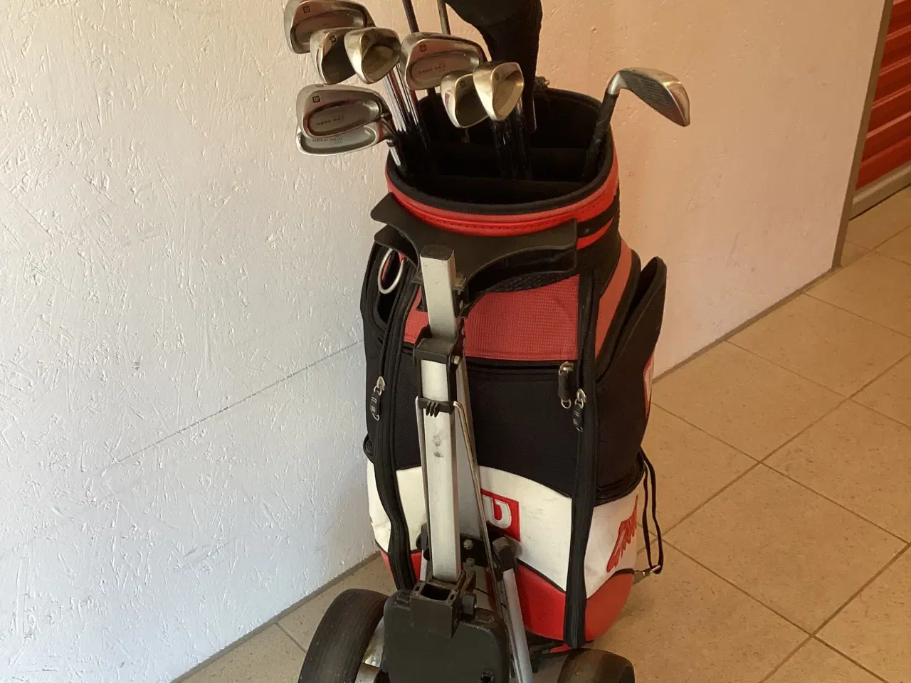 Billede 4 - GOLFSÆT . VOGN, BAG, KØLLER/JERN