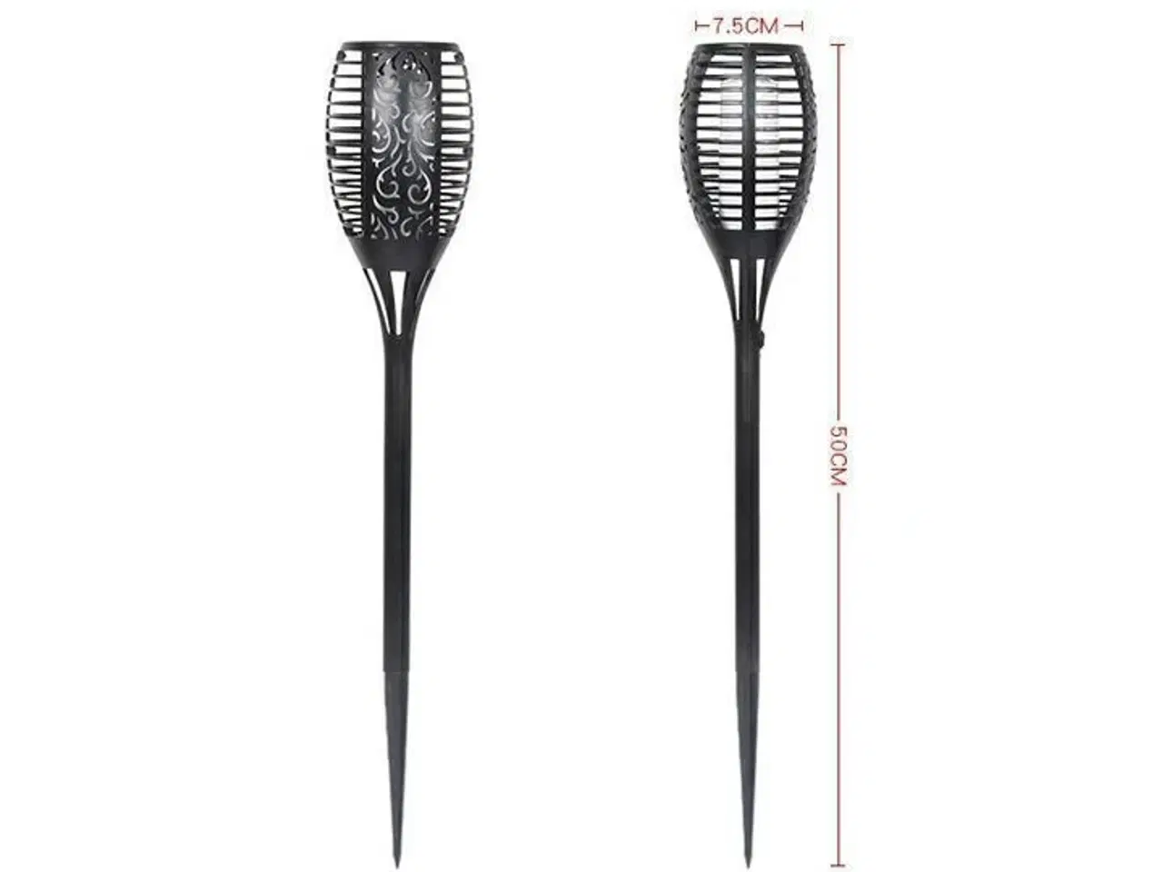 Billede 2 - 8 stk. LED havelygte med flammende lys