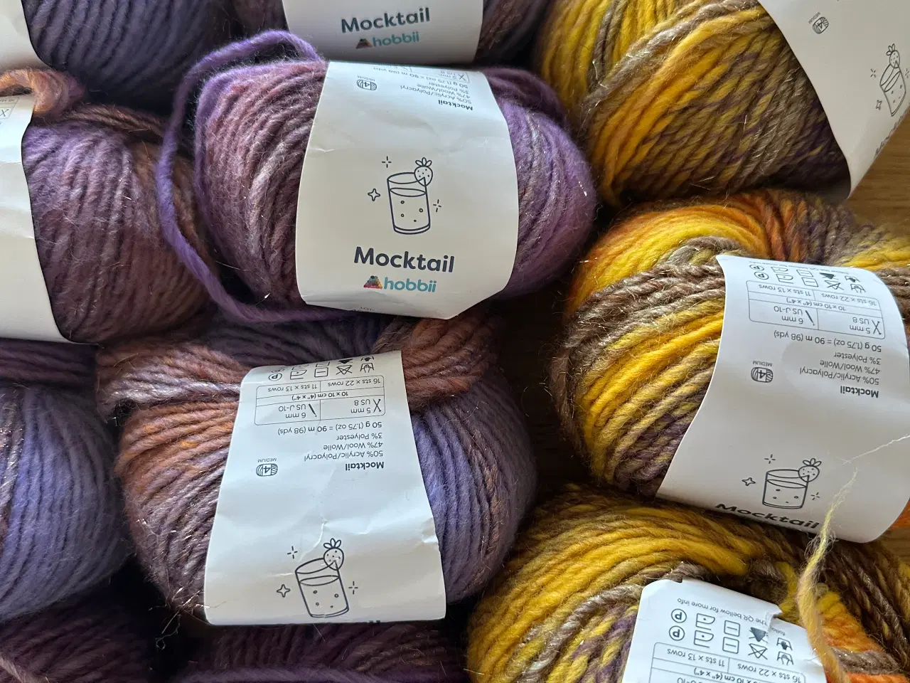 Billede 3 - 1400 g. Mocktail, uld mix.  Røgfrit
