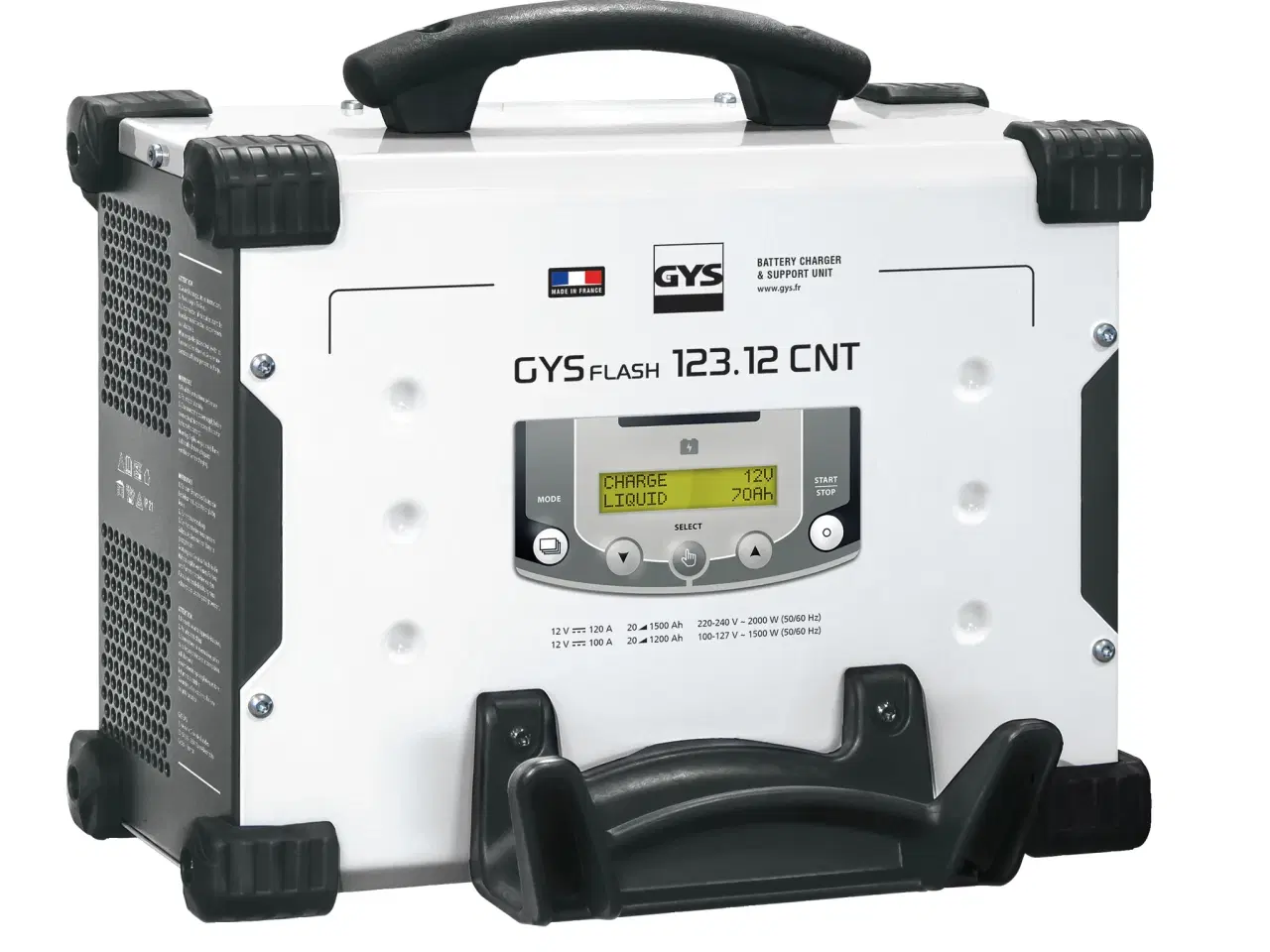 Billede 5 - Ladeapparat til Bilbatteri 12V - 120A! GYSFlash 123.12 CNT Vægophængt Super Pro med 5 Meter lange kabler!