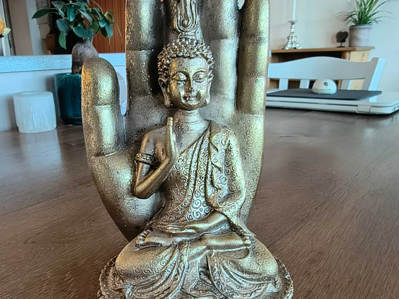 Billede 1 - Buddha figur i guldfarve 