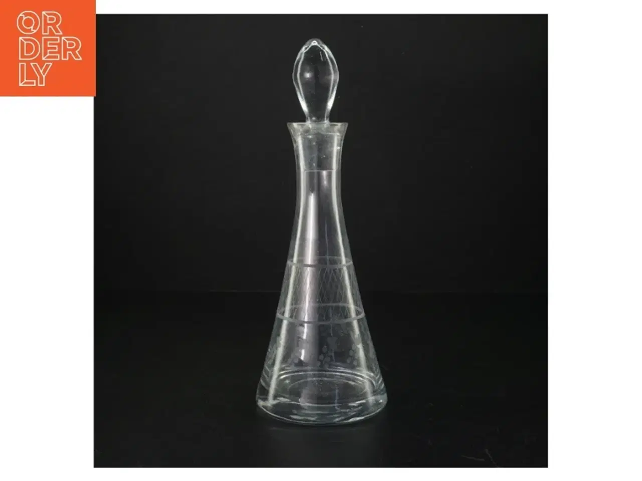 Billede 1 - Glas karaffel med prop (str. H. 27 cm. ø. 9,5 cm)