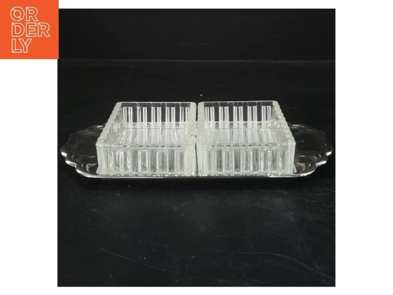 Billede 1 - Glas skålesæt med bakke (str. 23x15 cm)