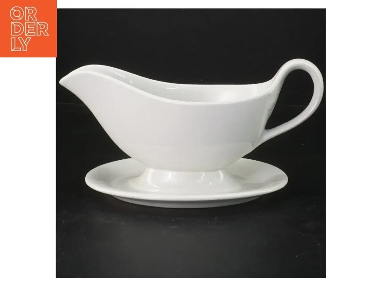 Billede 1 - Porcelæn sovseskål med underkop (str. 23 cm)