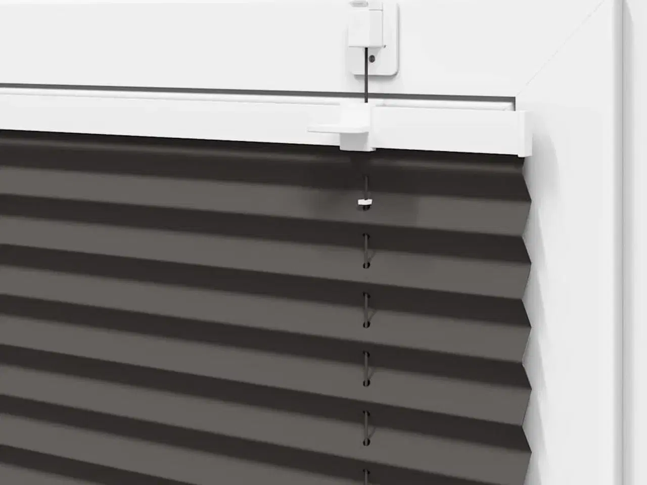 Billede 10 - Plisségardin Sort 80x200 cm Stofbredde 79,4 cm Polyester