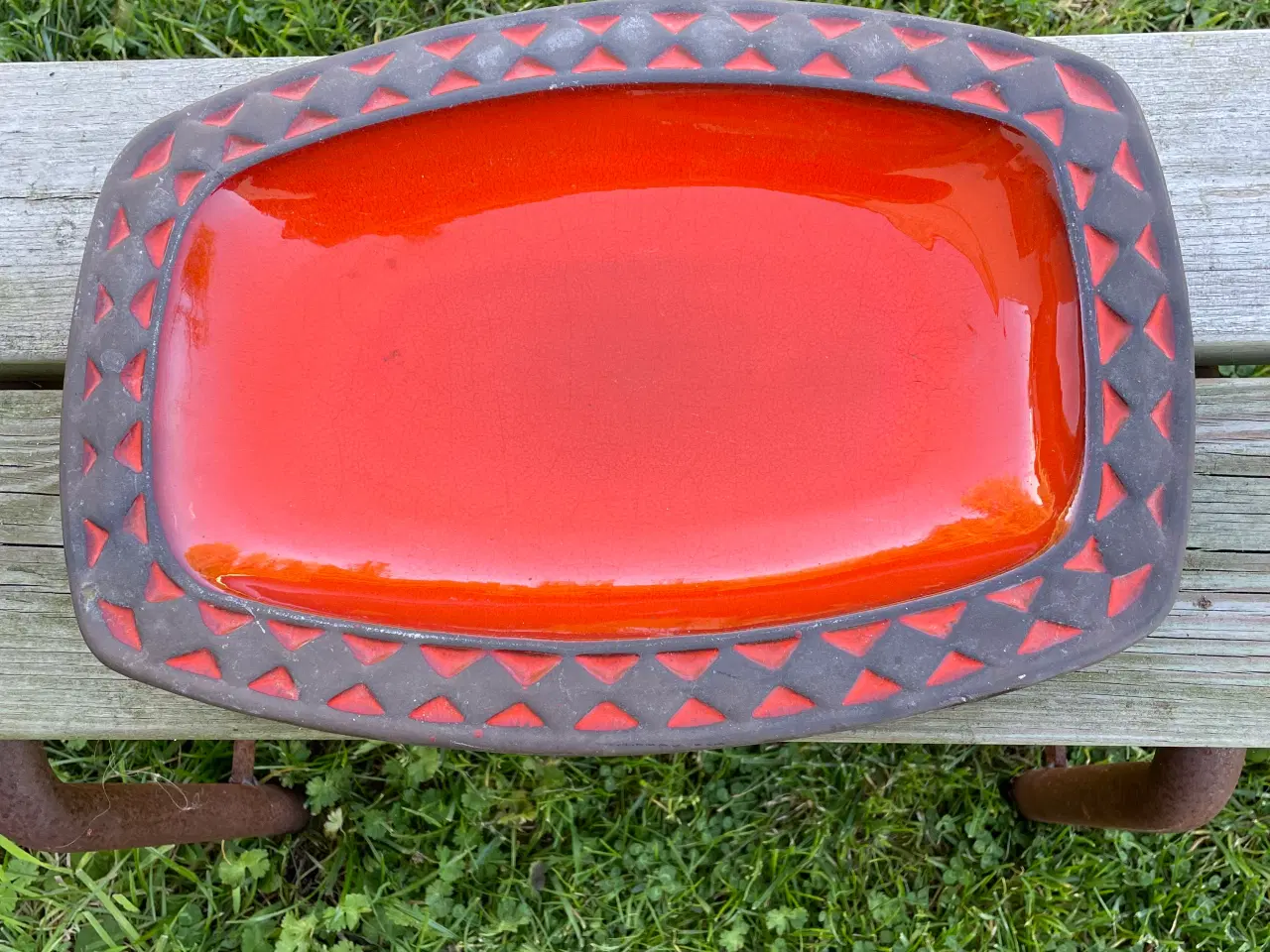 Billede 1 - Bordfad orange i Frank keramik