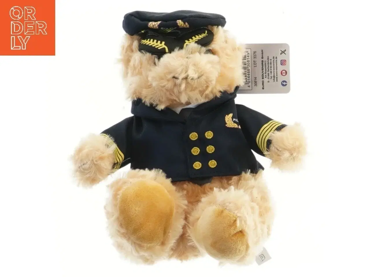 Billede 1 - Teddy pilot bamse (str. 20x18 cm)