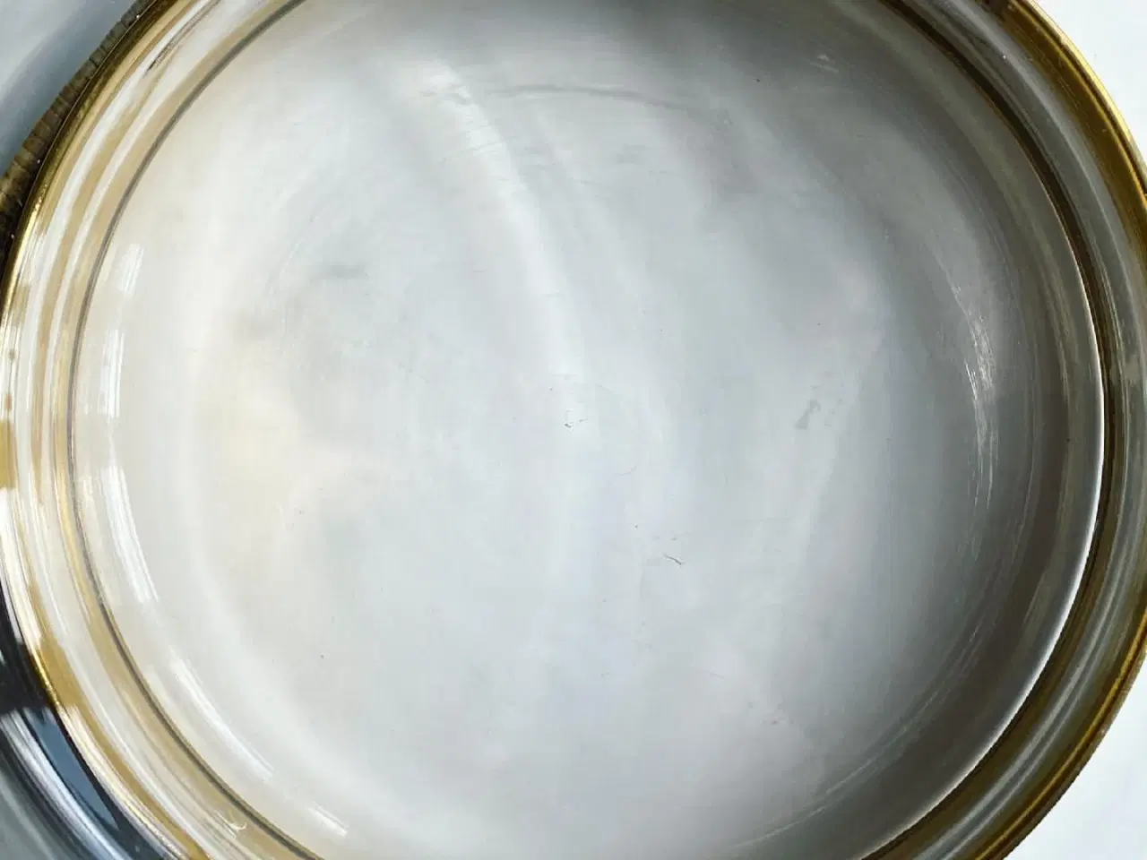 Billede 7 - Stor klar skål m messingholder, beviklet hank, NB