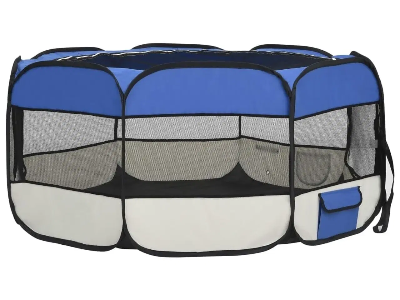 Billede 7 - Foldbar hundegård med bæretaske 145x145x61 cm blå