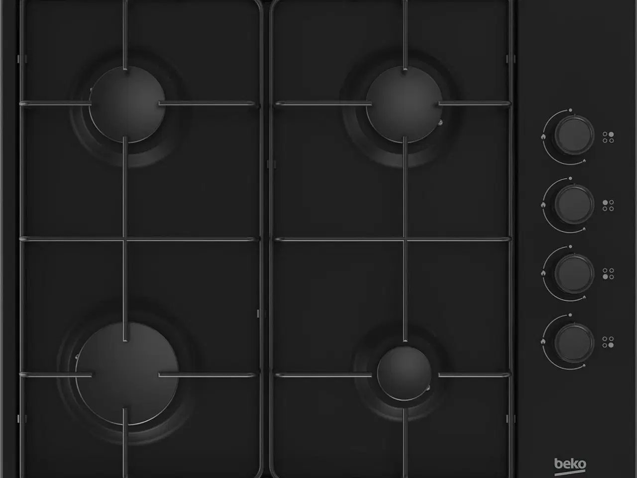 Billede 3 - Gas kogeplade Beko HIBG64120SB, 60 cm, sort, 4 zoner