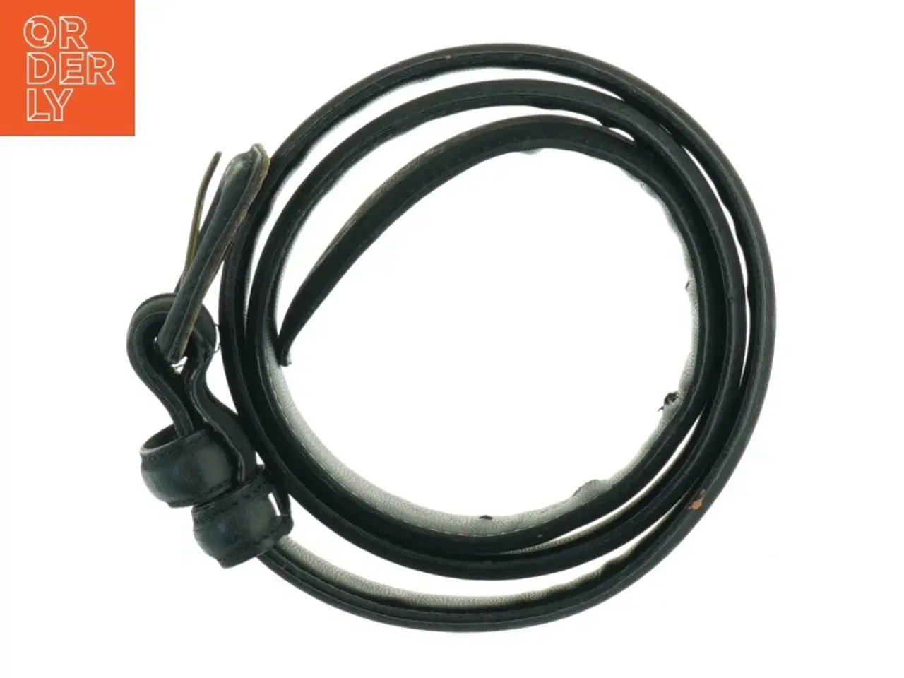 Billede 2 - Læderbælte, mørkegråt ruskind (str. 76 cm - første hul)