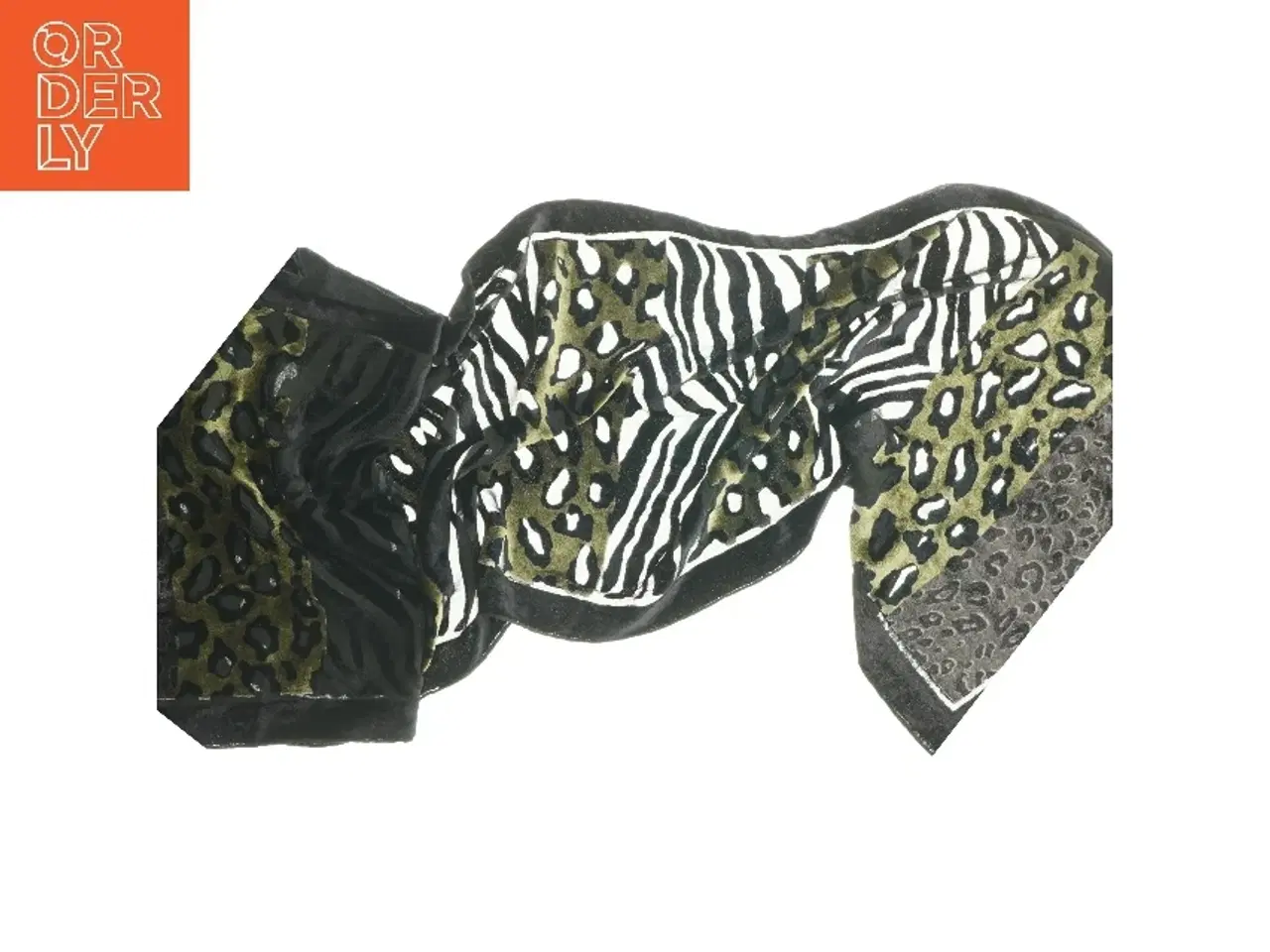 Billede 3 - Tørklæde med dyreprint (str. 33x147 cm)