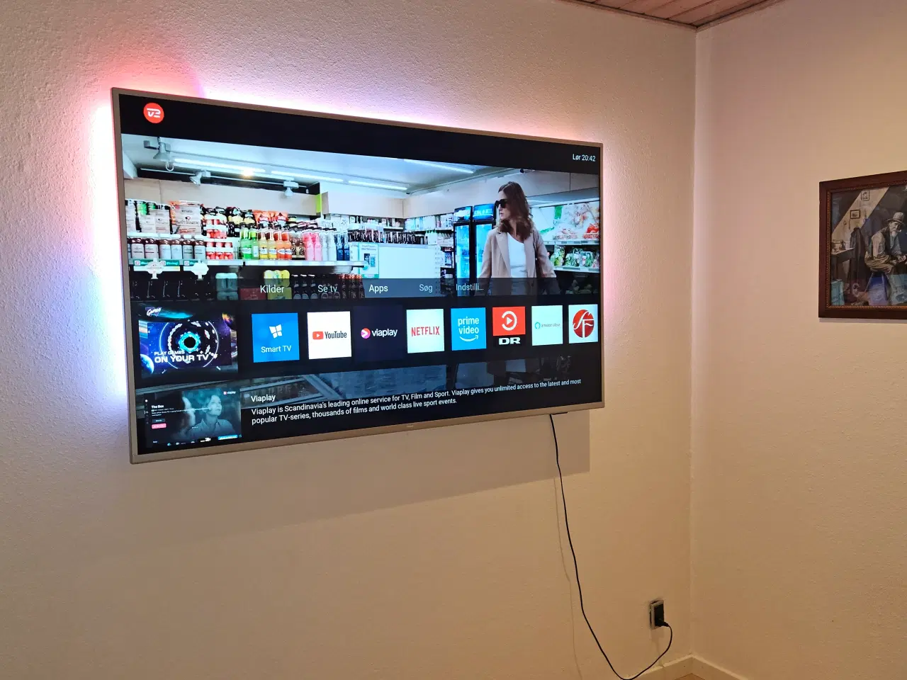 Billede 1 - 65" Philips 4K Ultra HD ambilight