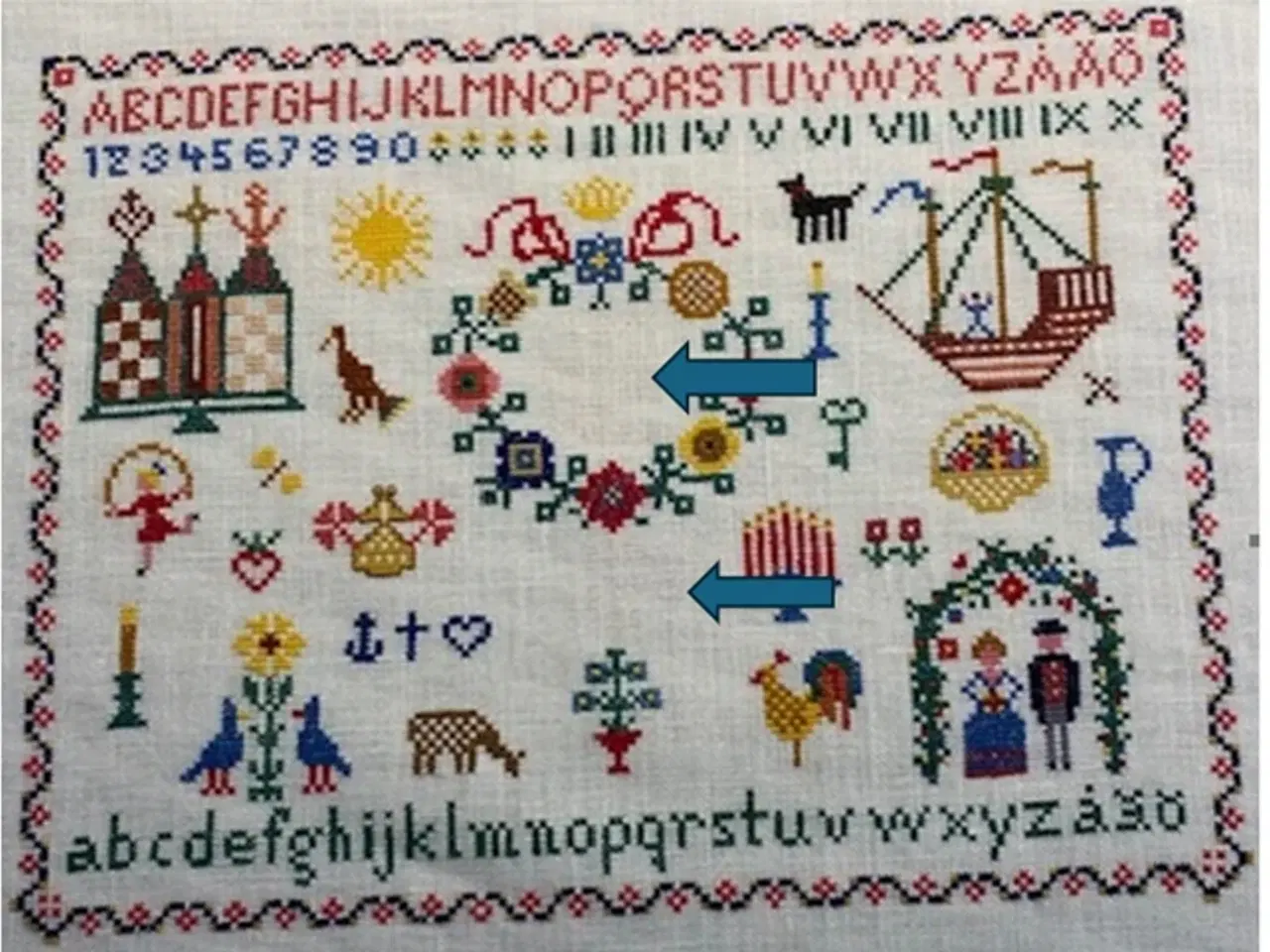 Billede 2 - Håndbroderet korssting - unik