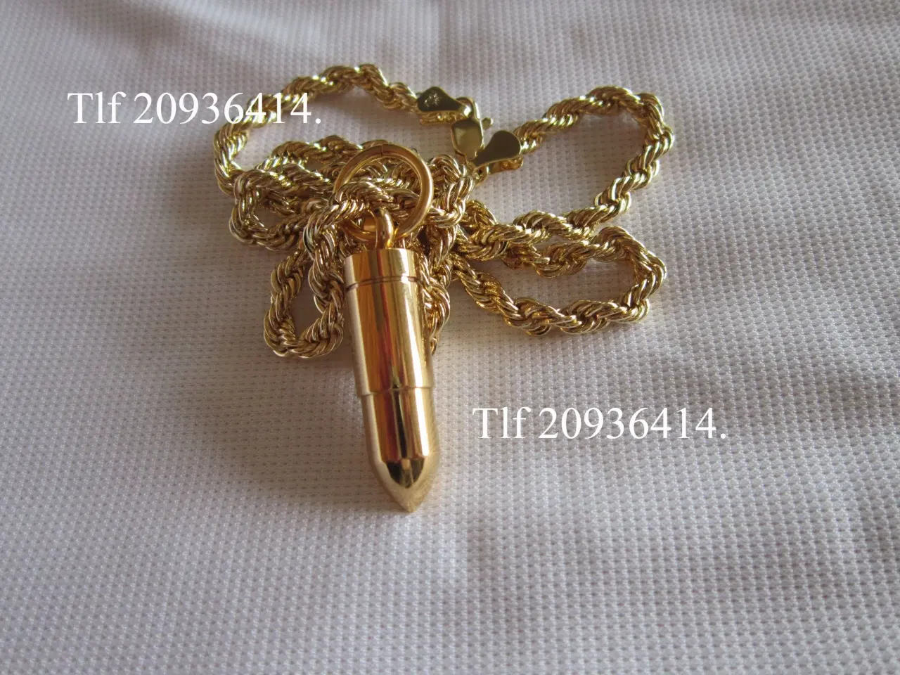Billede 1 - Halskæde, 9 mm-Patron halskæde.