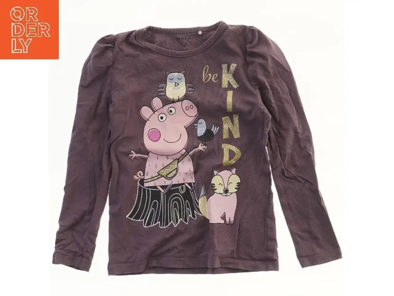 Billede 2 - Langærmet bluse med print fra Name It (str. 104)