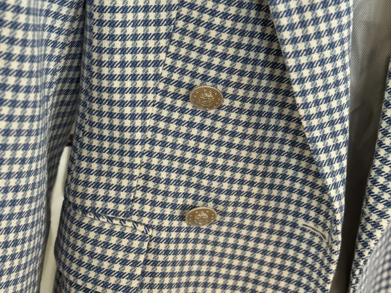 Billede 4 - Blazer str s blå og hvid 