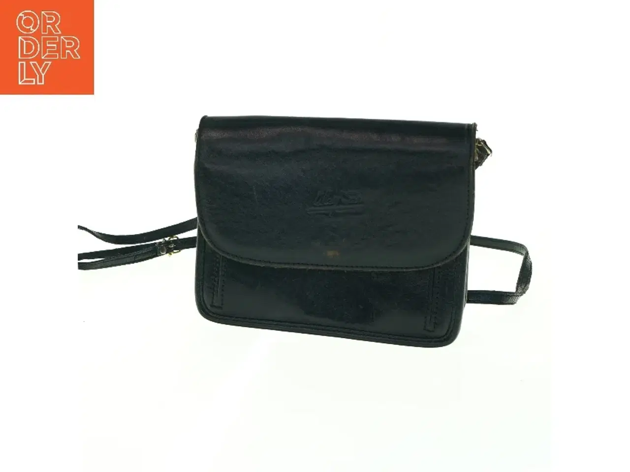 Billede 1 - Brugt sort lædertaske fra Okay Soo (str. 20 x 17 cm)