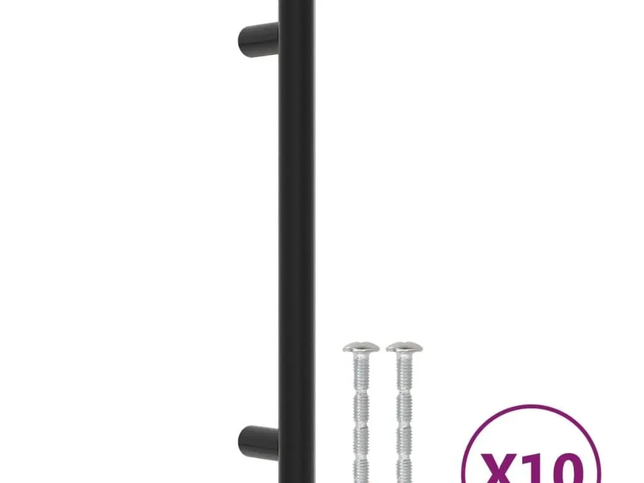 Billede 2 - Skabshåndtag 10 stk. 128 mm rustfrit stål sort