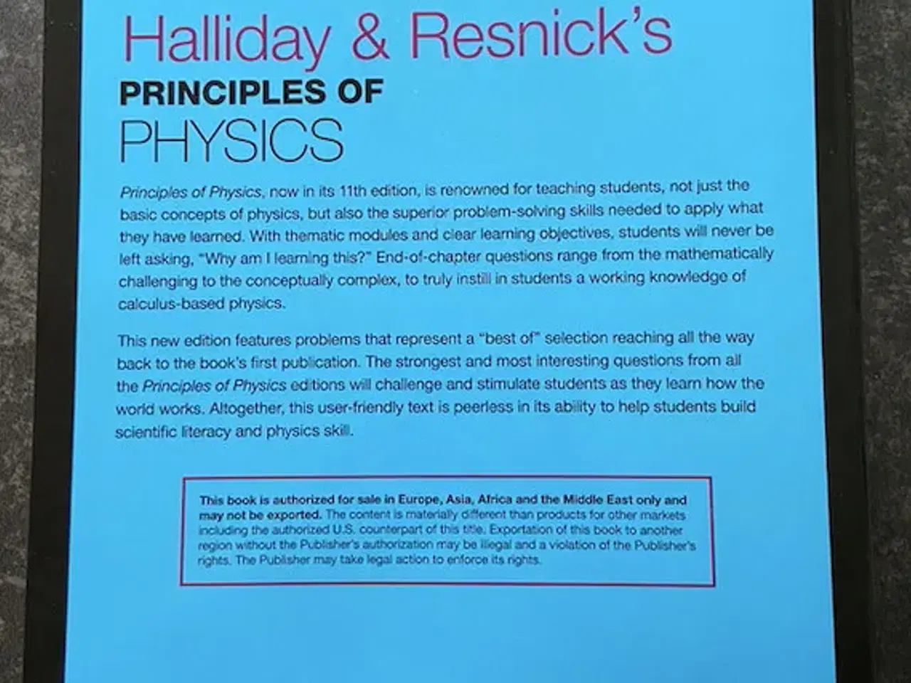 Billede 2 - Halliday and Resnick's Principles of Physics