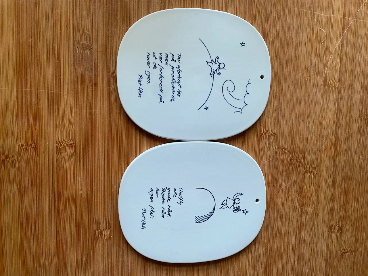 Billede 1 -  2 Piet Hein platter i kongeligt porcelæn 