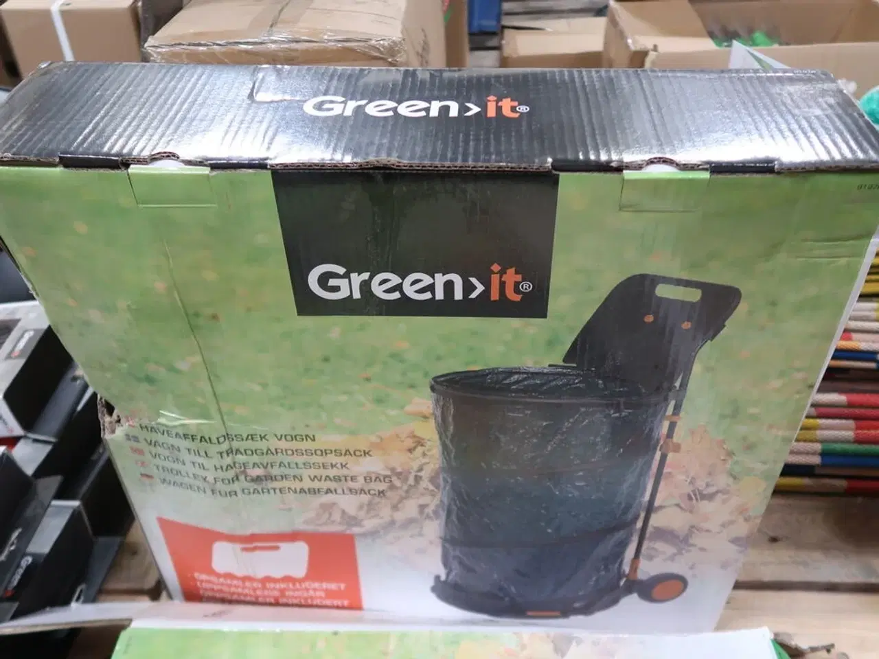 Billede 2 - HOME It  sammenklappelig haveaffaldsvogn med opsamler 150 liter