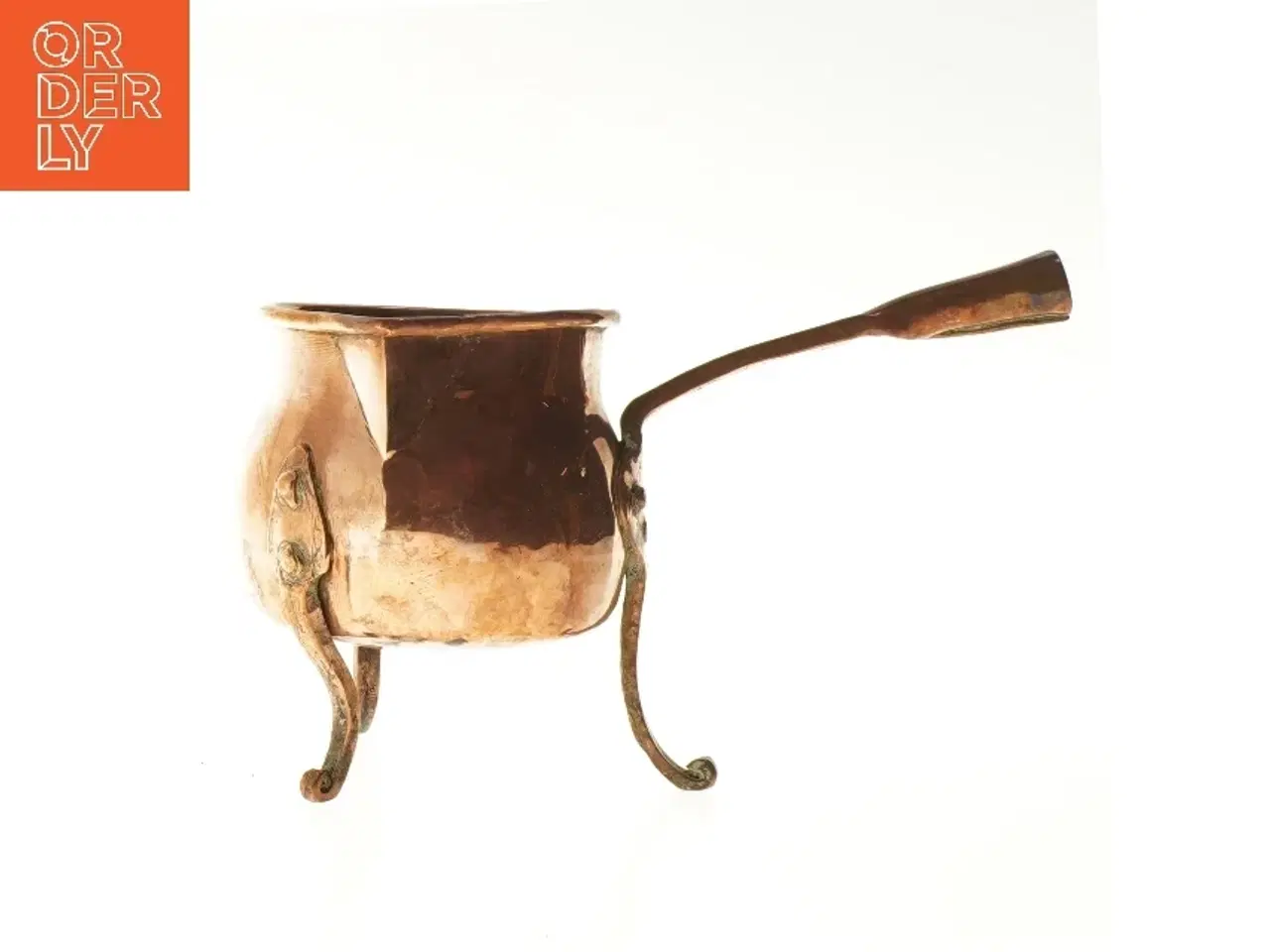 Billede 1 - Kobberkande med lang tud (str. Ø 11 cm 26 cm)