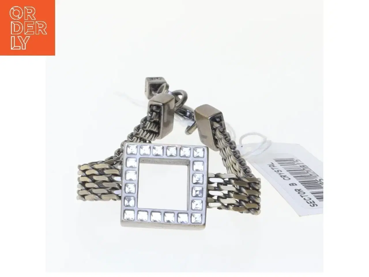 Billede 2 - Armbånd med kvadratisk dekoration fra Dyrberg/Kern (str. 20,5 cm)