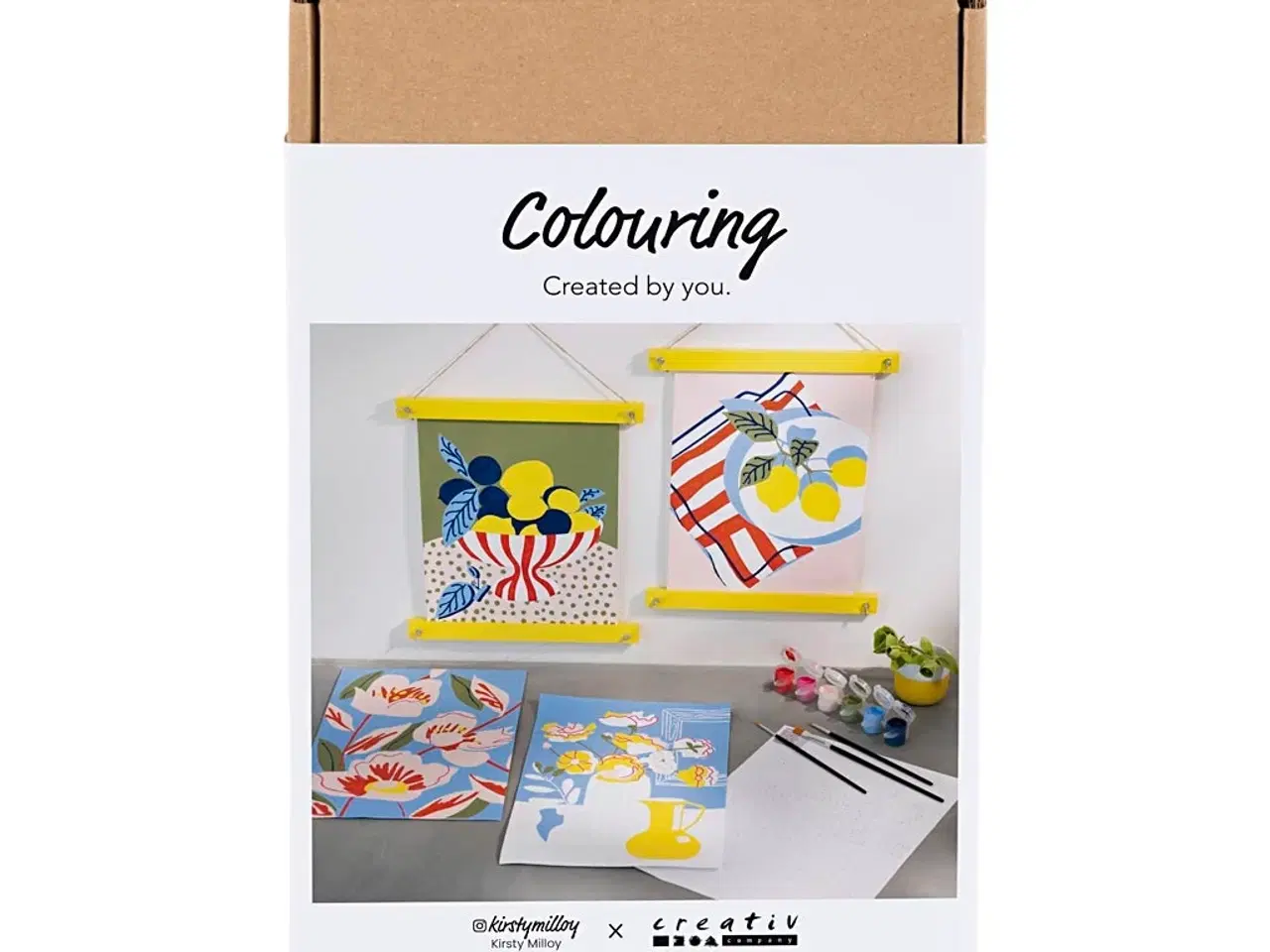 Billede 1 - DIY Kit Farvelægning, Paint by numbers, akrylmaling, 1 pk.