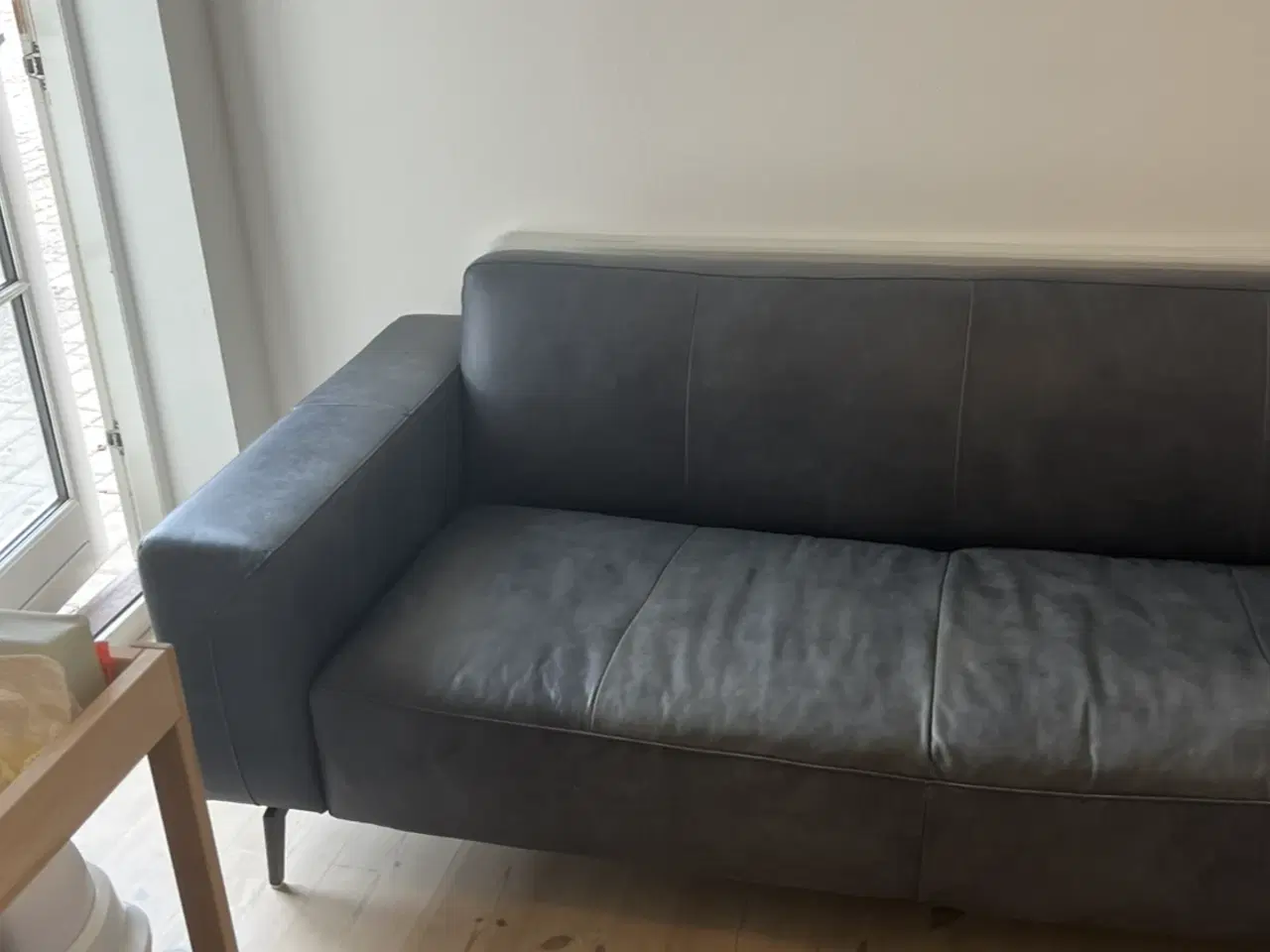 Billede 2 - 3 personers lædersofa 