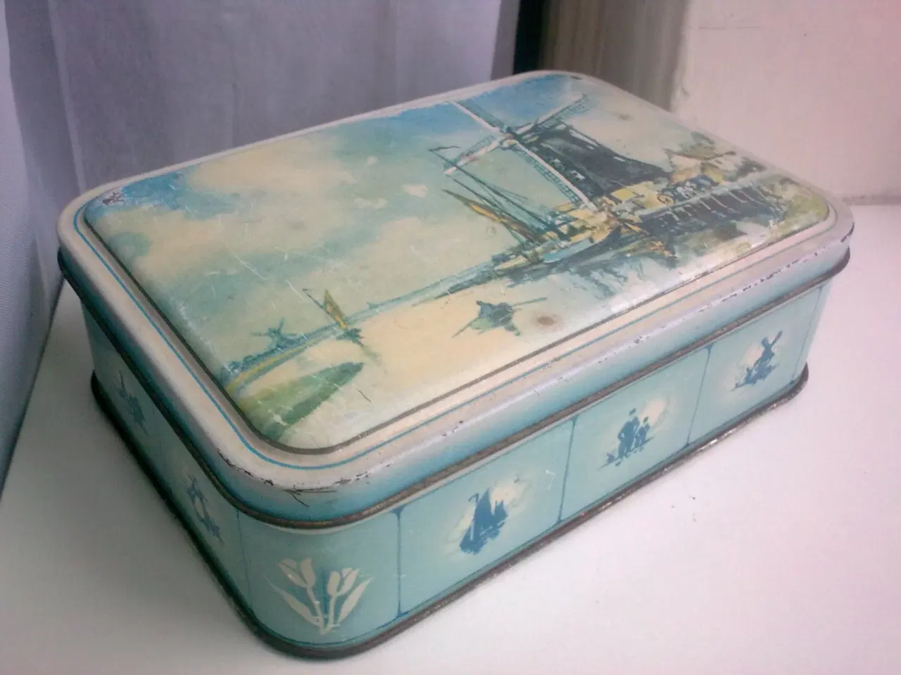 Billede 3 - Vindmølle tang i sjov mølle metal æske dåse