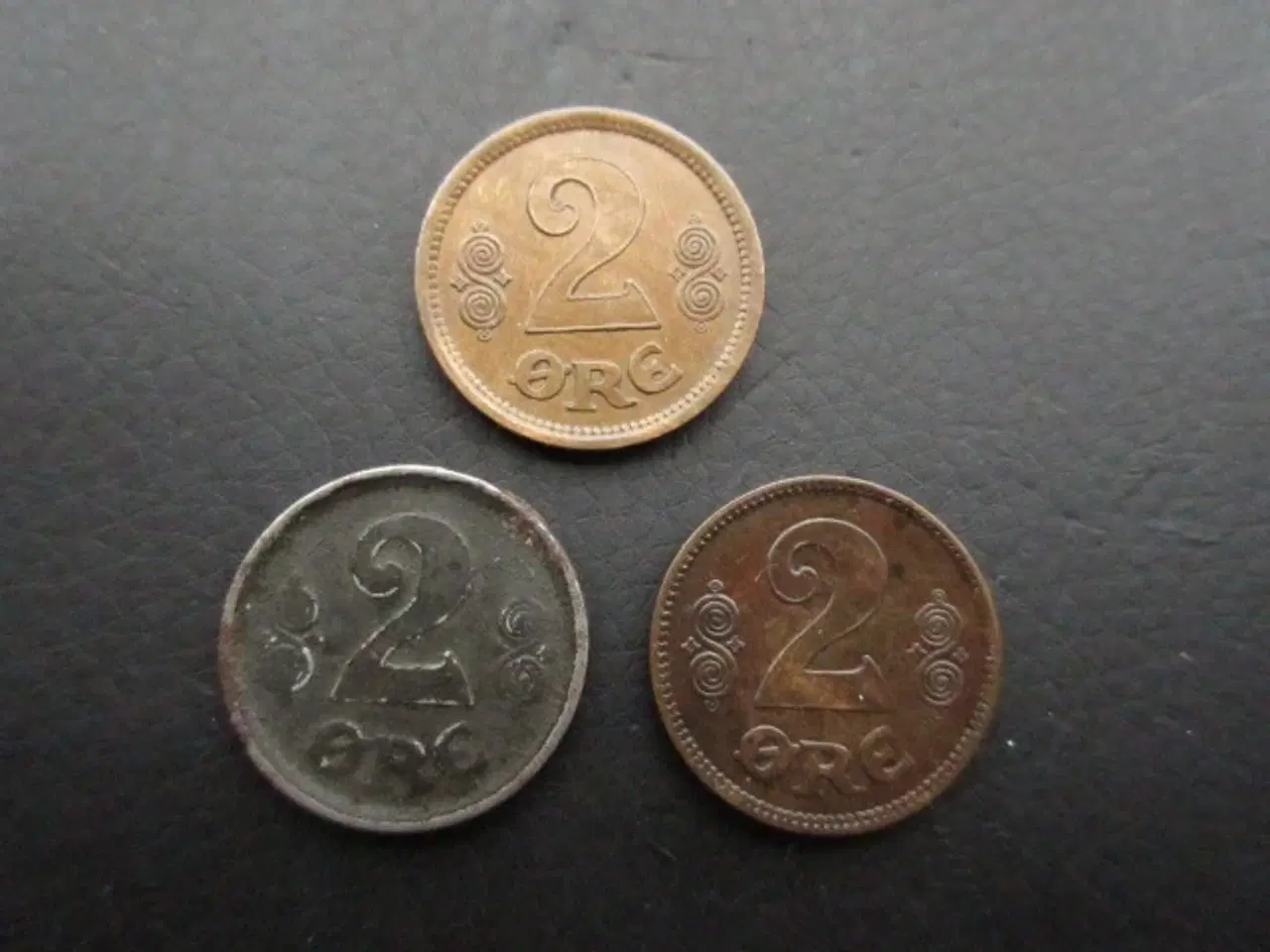 Billede 2 - 2 ører 1915-1920 Chr. IX 3 stk