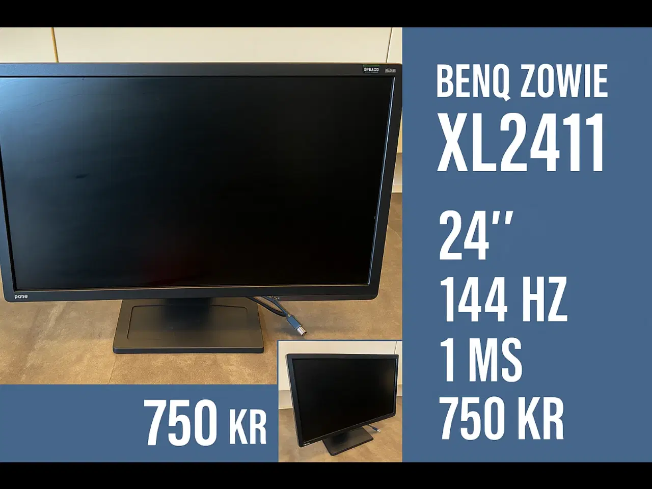 Billede 7 - Shark Gaming PC + BenQ 144Hz Skærm – i5, GTX 1060,
